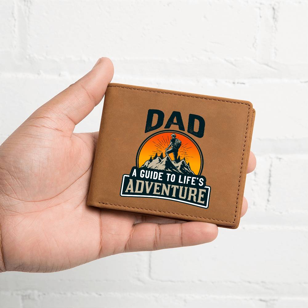 Men's Leather Wallet Dad Adventure