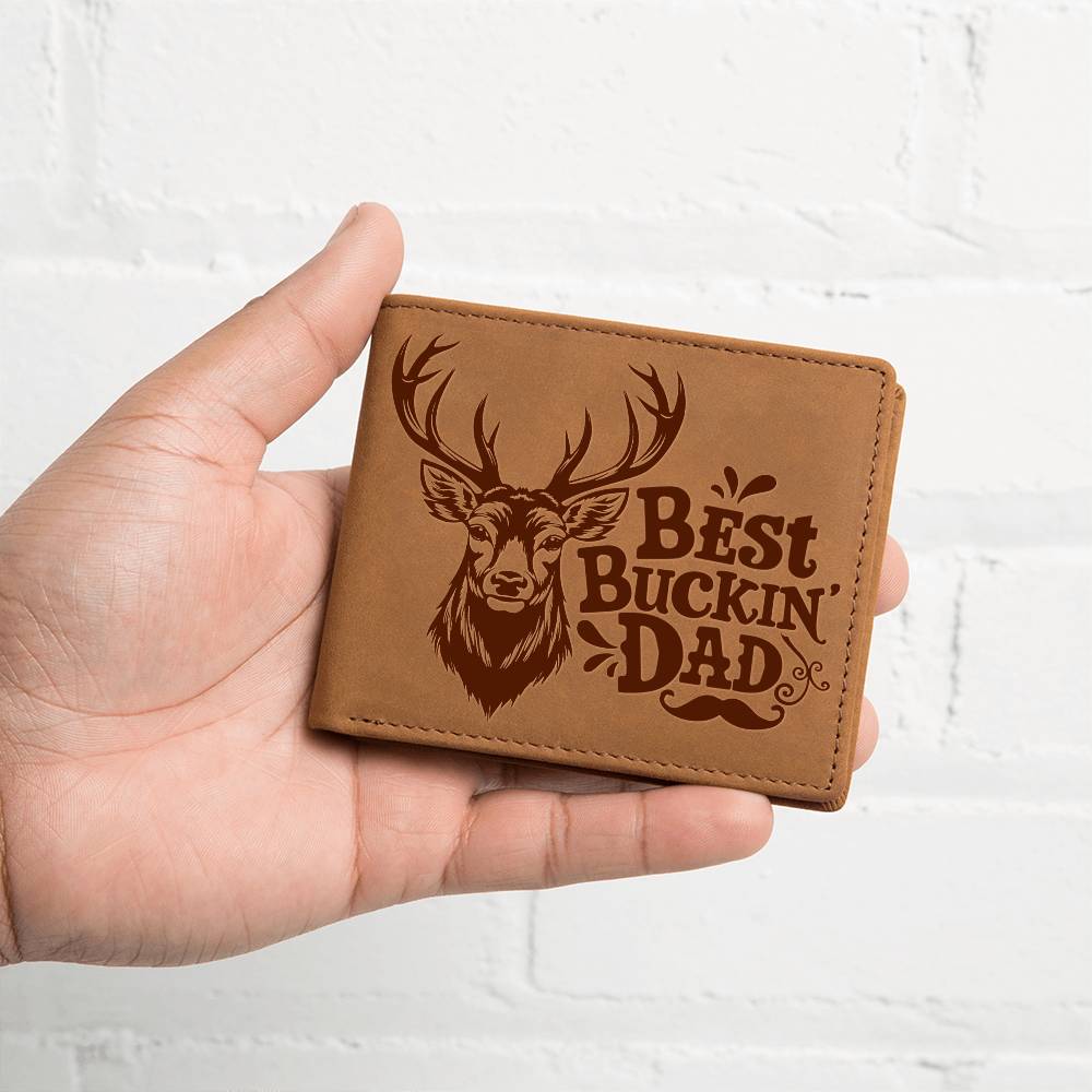 Printed Leather Wallet-Dad-Your love copy