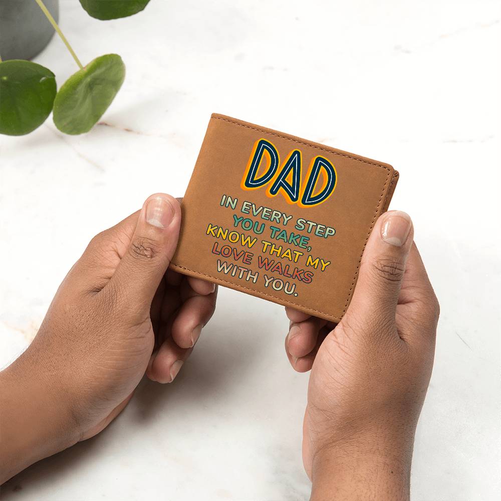 Men's Leather Wallet Dad In Every Step