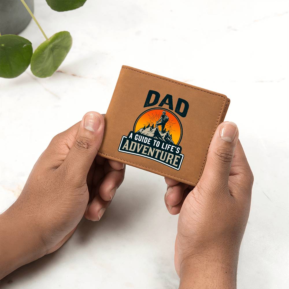 Men's Leather Wallet Dad Adventure