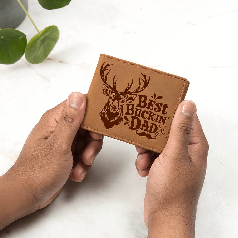 Printed Leather Wallet-Dad-Your love copy