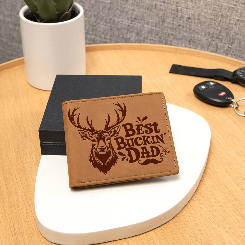 Printed Leather Wallet-Dad-Your love copy