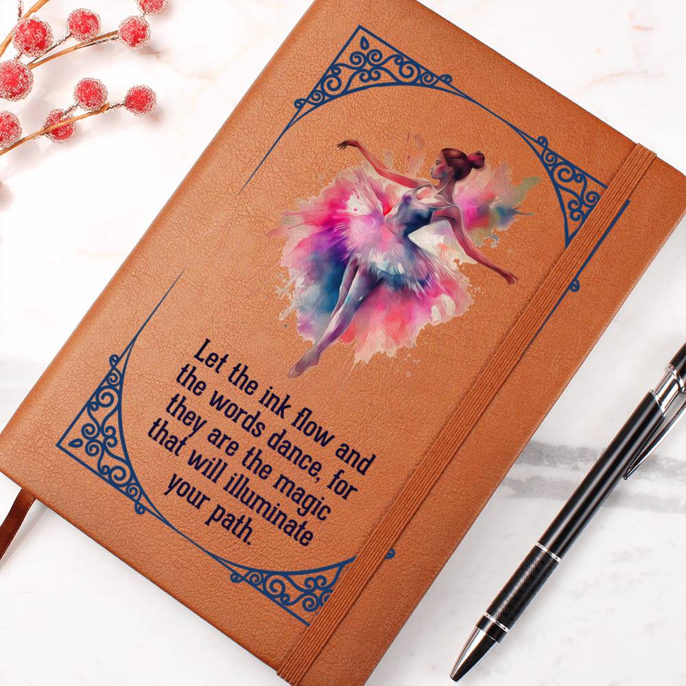 Printed Leather Journal Ballerina