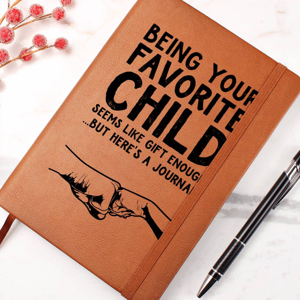 Printed Leather Journal-Favorite Child Father_s Day Leather Journal Design-2