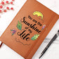Printed Leather Journal Sunshine