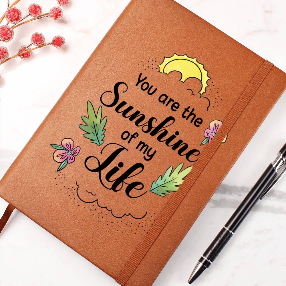 Printed Leather Journal Sunshine