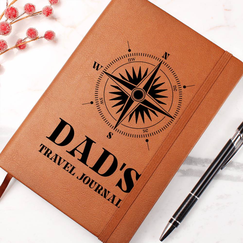 Printed Leather Journal-Dad Travel Journal