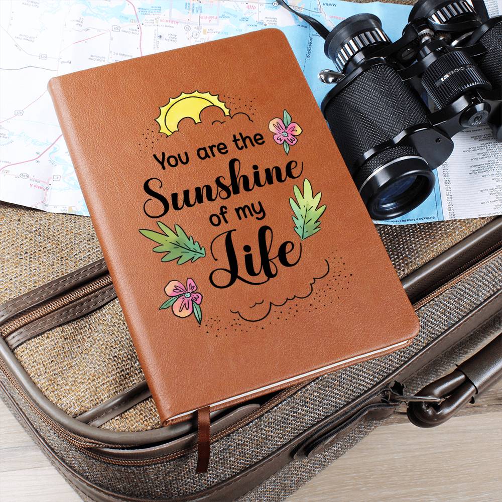 Printed Leather Journal Sunshine