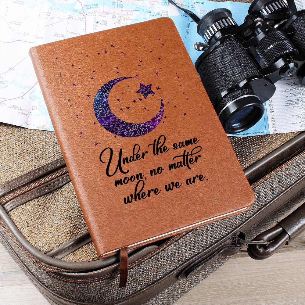 Printed Leather Journal Under the Same Moon