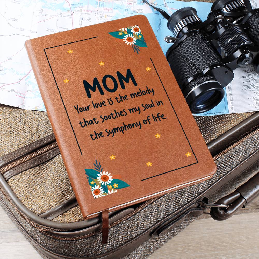 Printed Leather Journal Mom