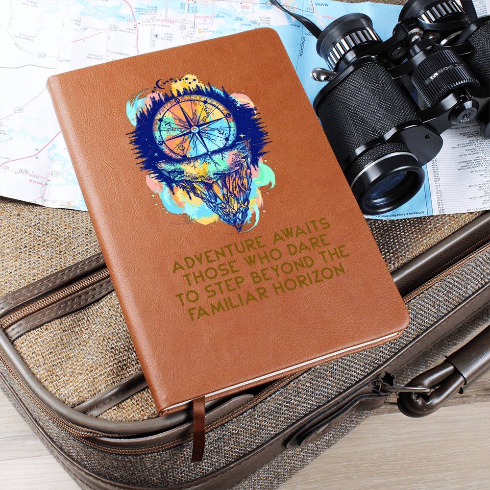 Printed Leather Journal Adventure awaits