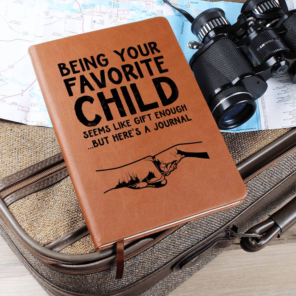 Printed Leather Journal-Favorite Child Father_s Day Leather Journal Design-2