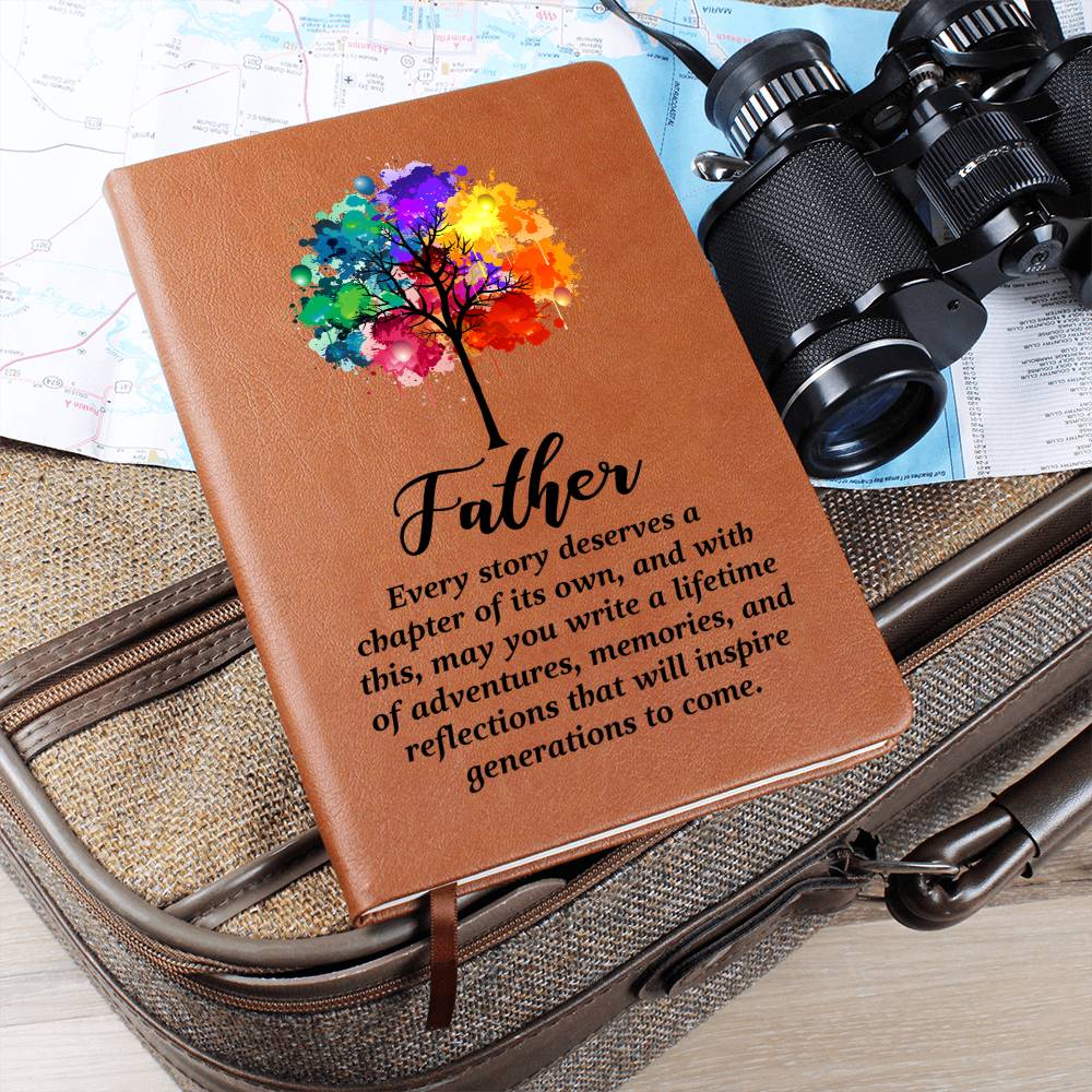 Printed Leather Journal Father