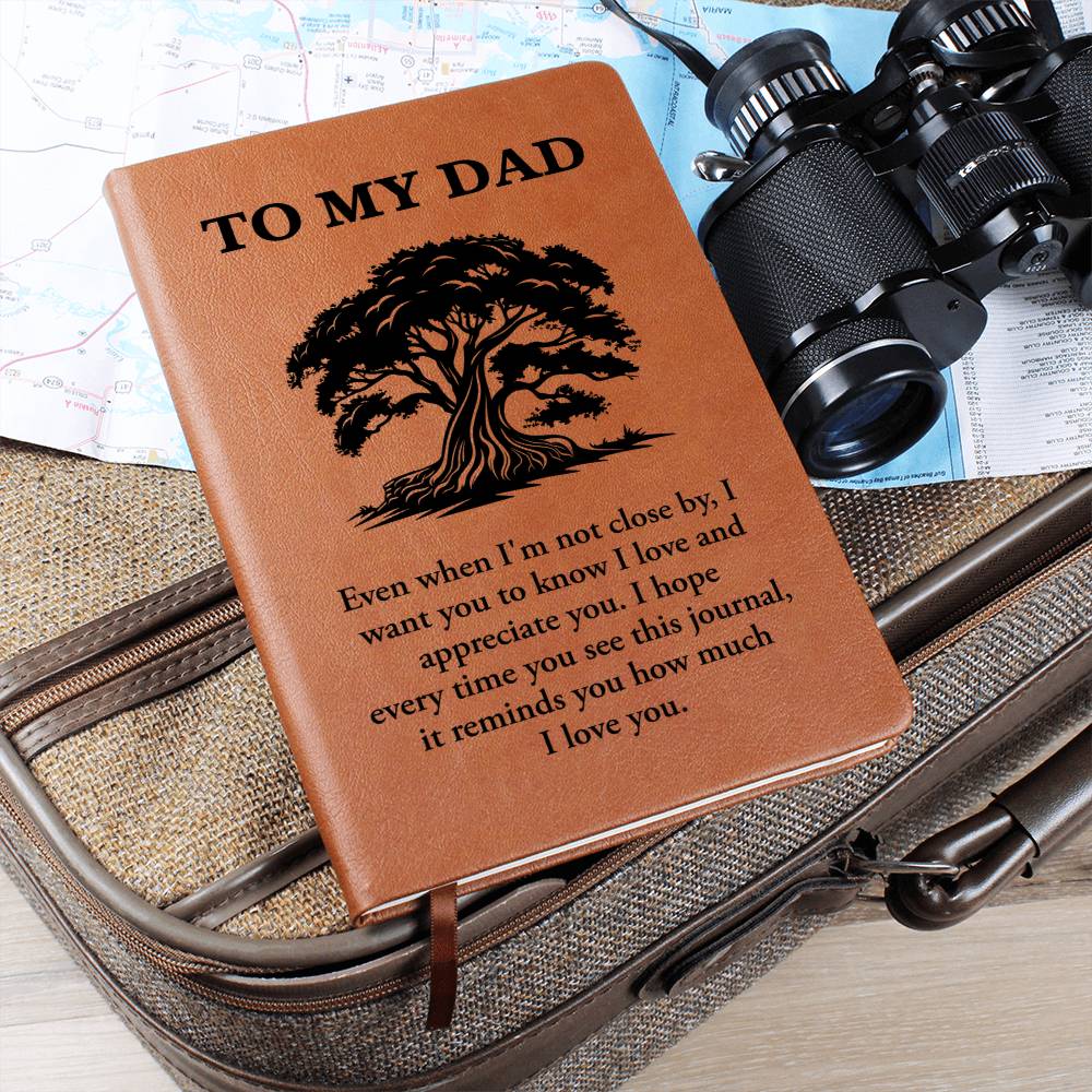 Printed Leather Journal-To My DAD