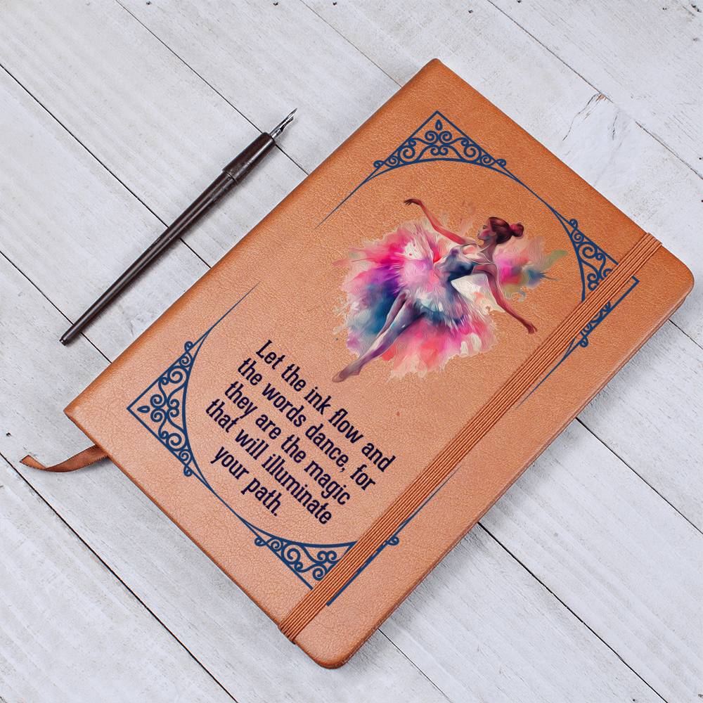 Printed Leather Journal Ballerina