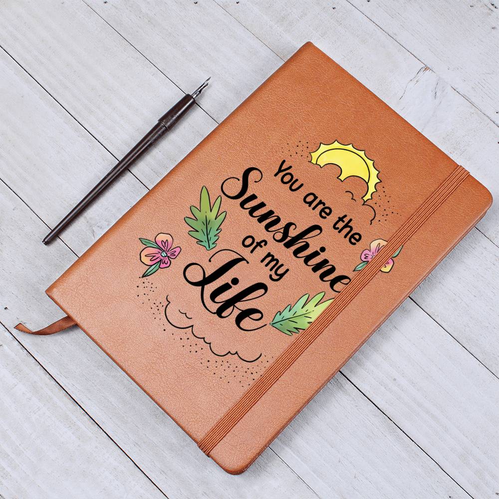 Printed Leather Journal Sunshine