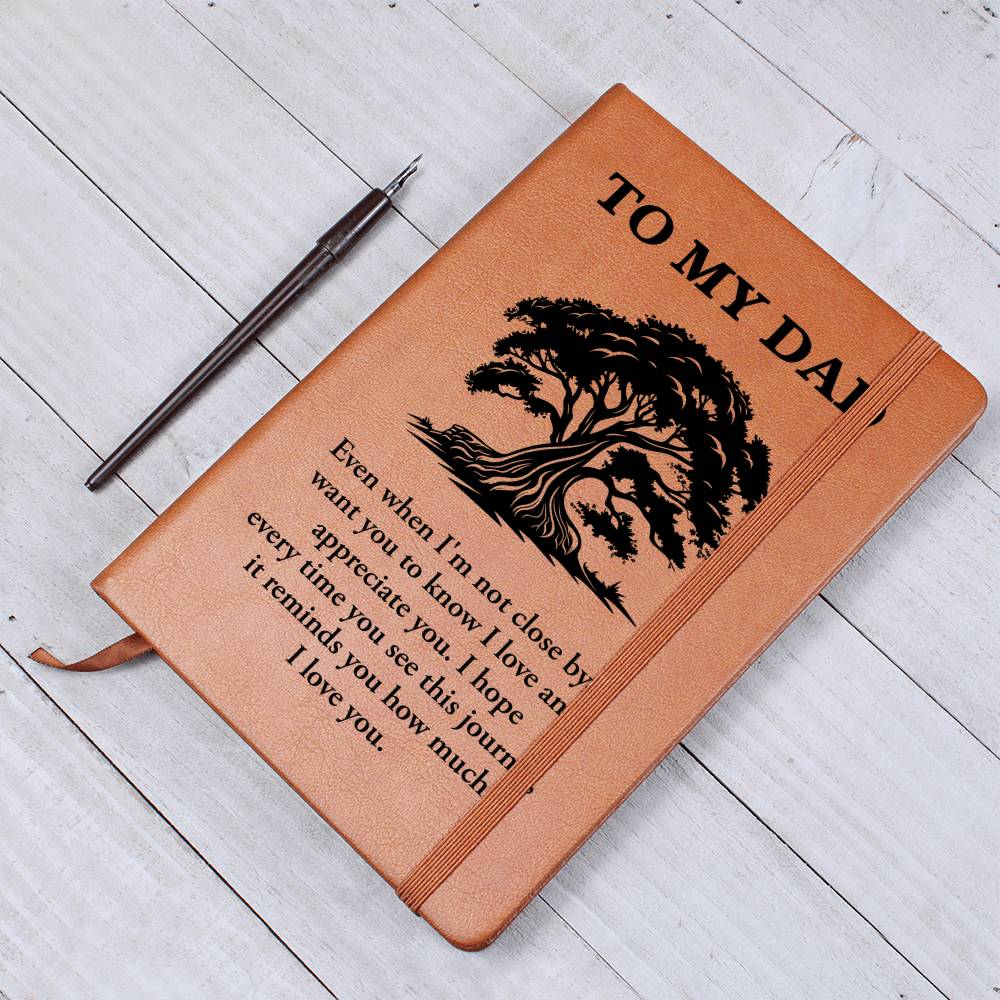 Printed Leather Journal-To My DAD