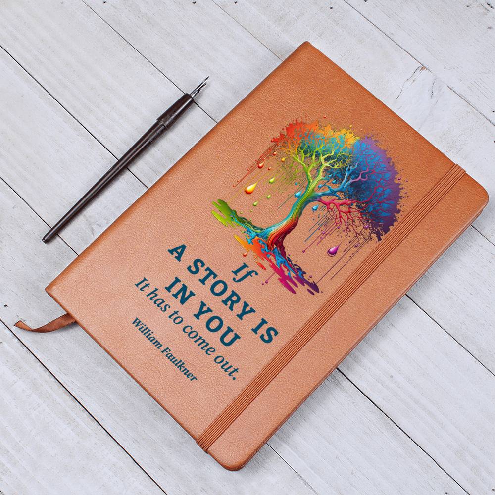 Printed Leather Journal If a story