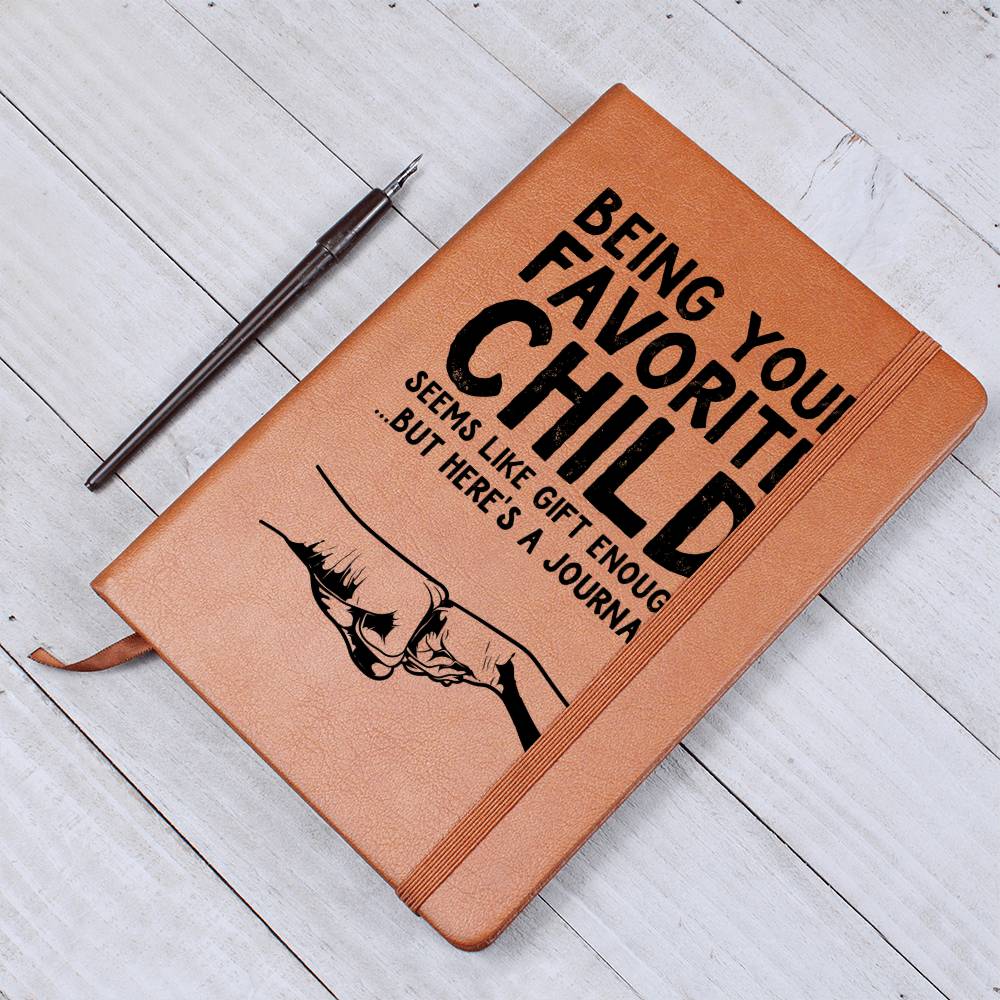 Printed Leather Journal-Favorite Child Father_s Day Leather Journal Design-2