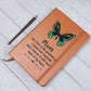 Printed Leather Journal Mom Butterfly