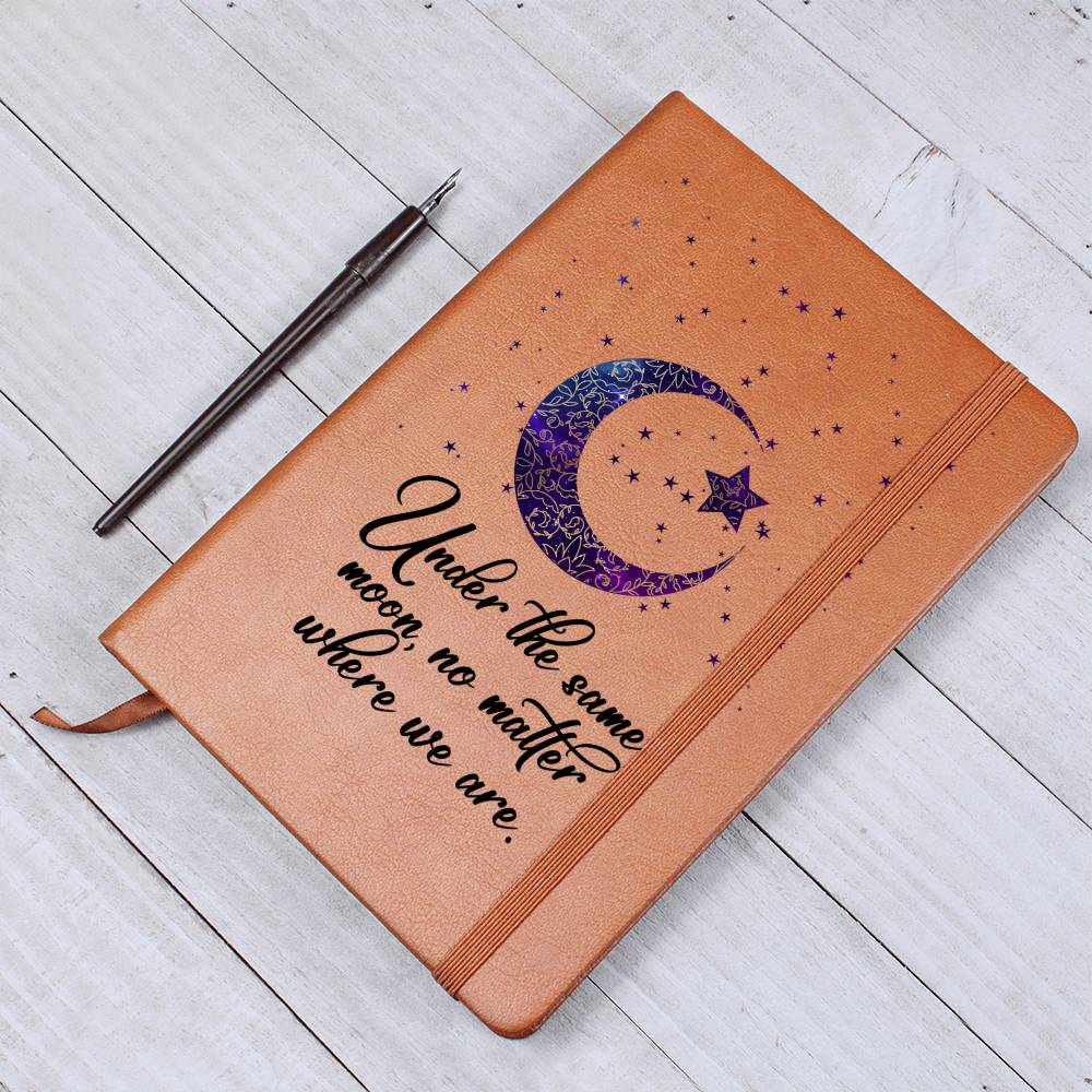 Printed Leather Journal Under the Same Moon