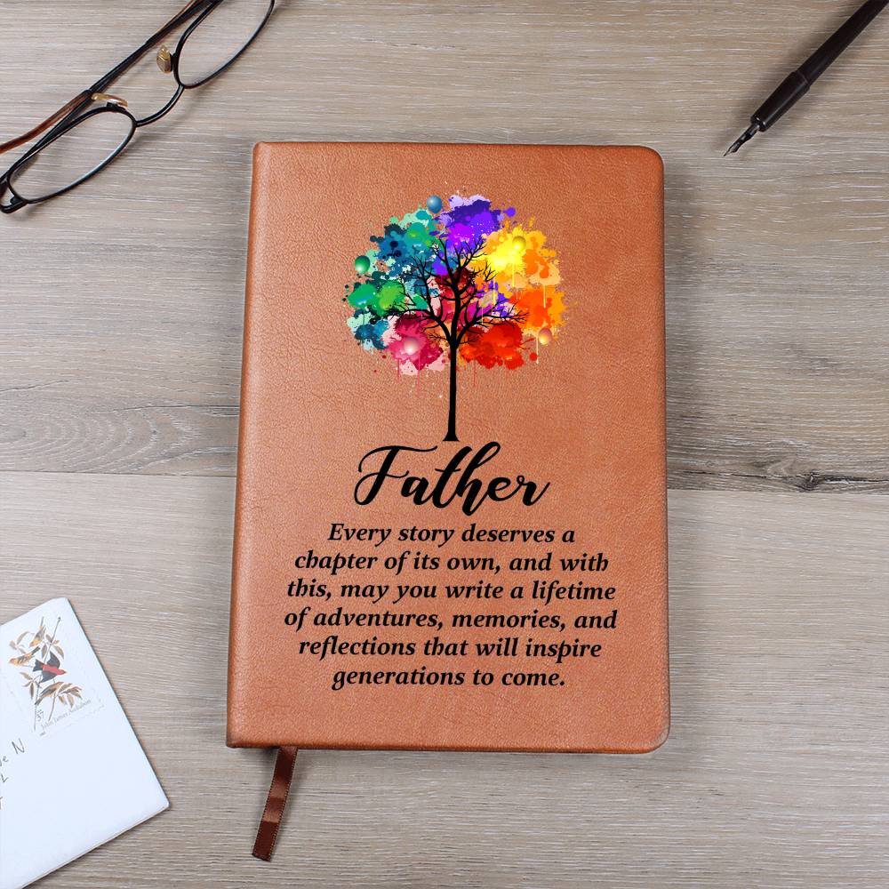 Printed Leather Journal Father