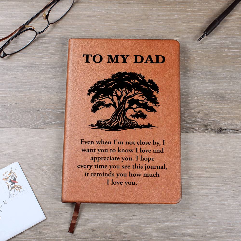 Printed Leather Journal-To My DAD