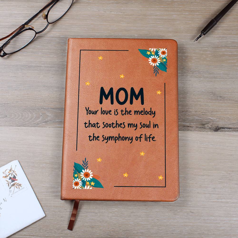 Printed Leather Journal Mom