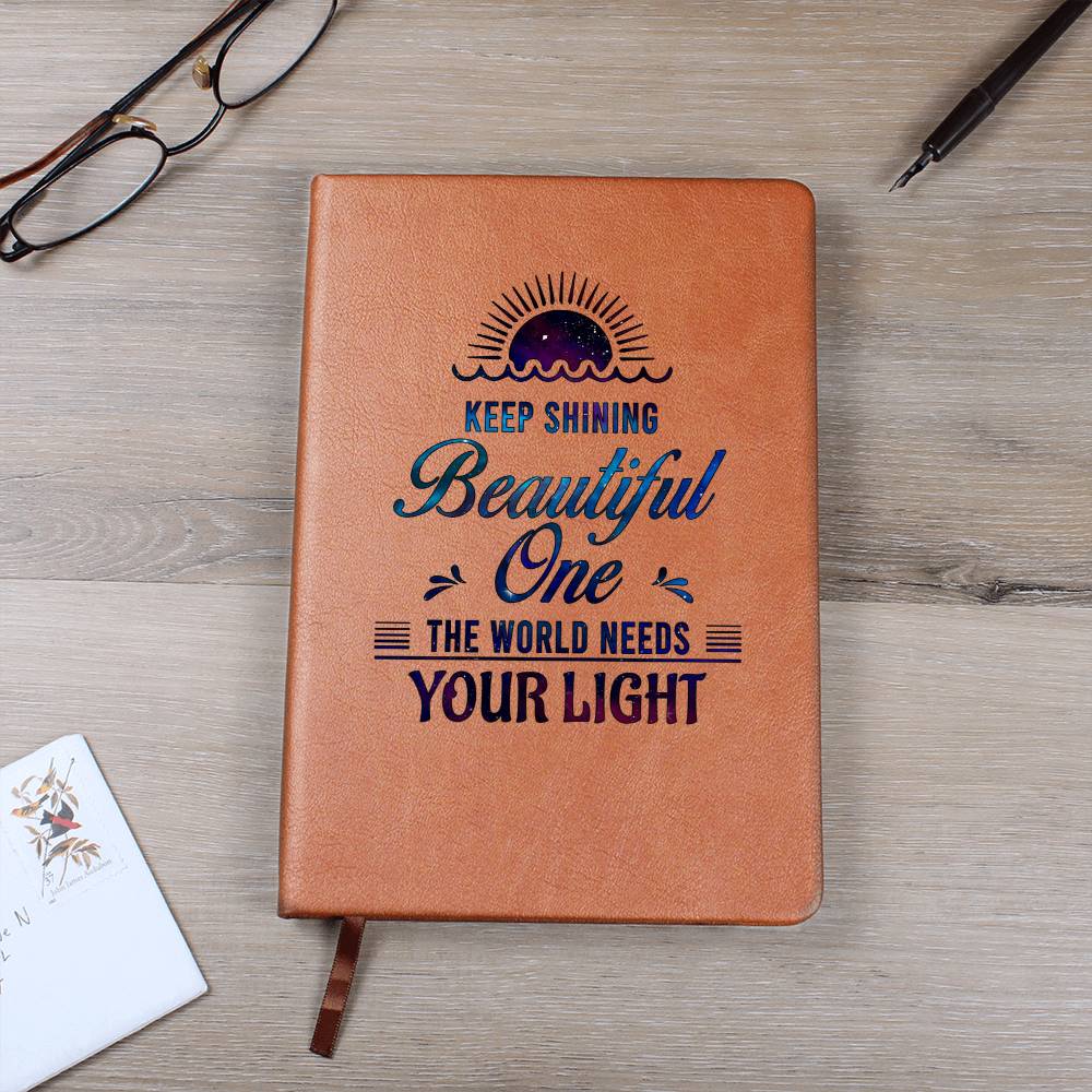 Printed Leather Journal Dear Daughter-Keep shining