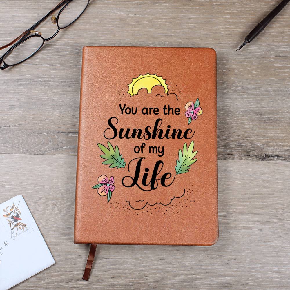 Printed Leather Journal Sunshine