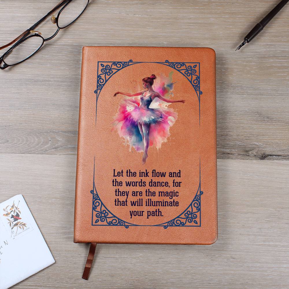 Printed Leather Journal Ballerina