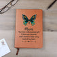 Printed Leather Journal Mom Butterfly