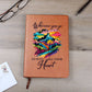 Printed Leather Journal Wherever you go