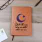 Printed Leather Journal Under the Same Moon