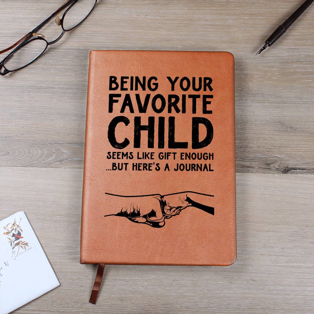 Printed Leather Journal-Favorite Child Father_s Day Leather Journal Design-2