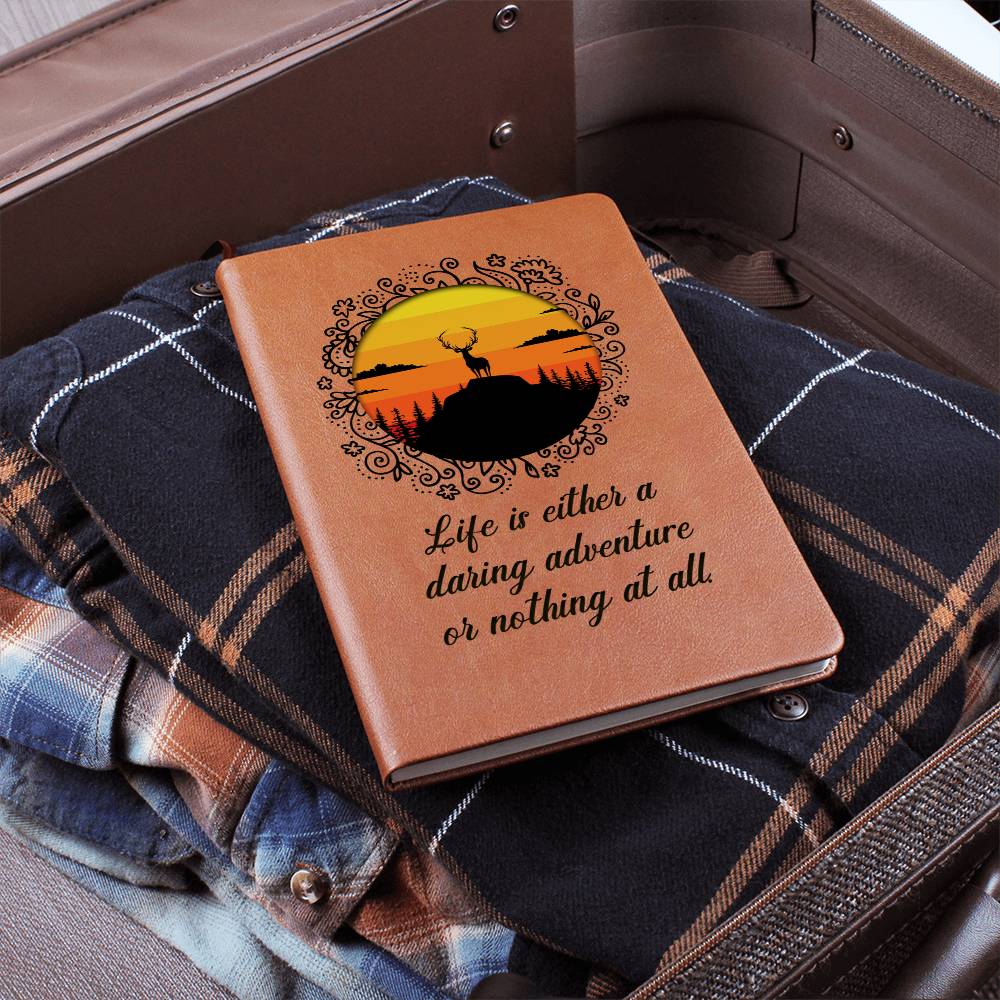 Printed Leather Journal Adventure