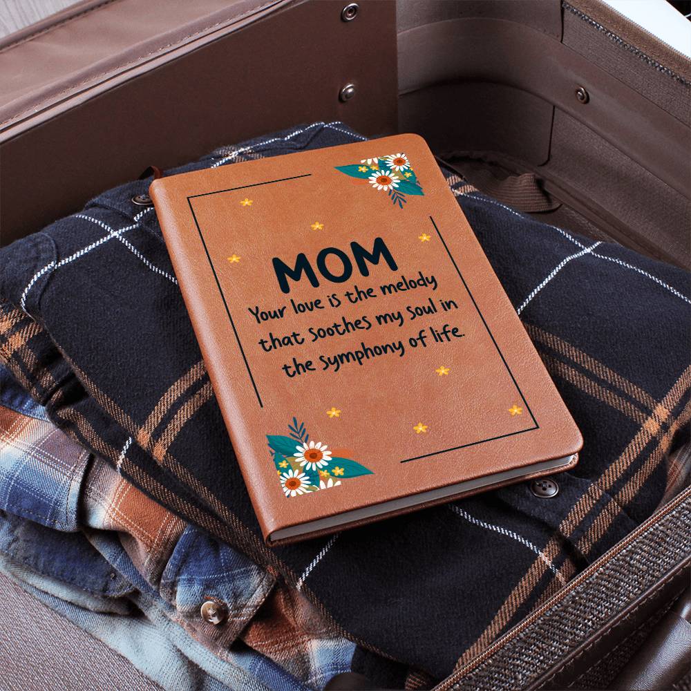 Printed Leather Journal Mom