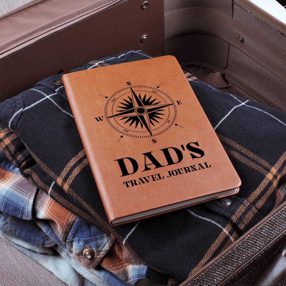 Printed Leather Journal-Dad Travel Journal