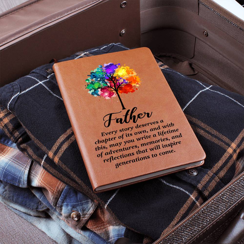 Printed Leather Journal Father