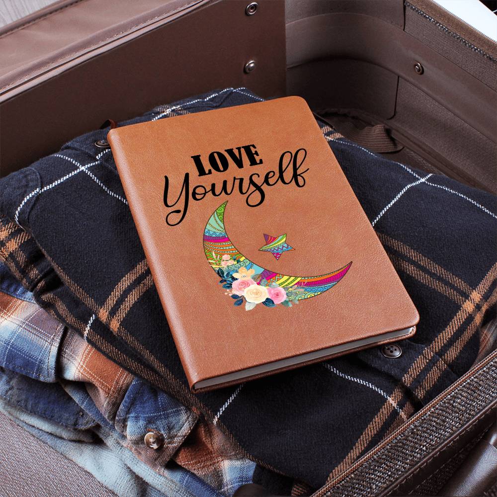 Printed Leather Journal Love Yourself