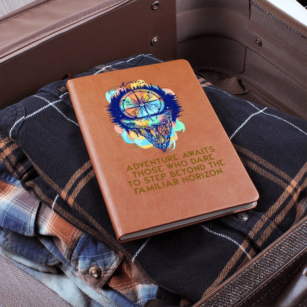 Printed Leather Journal Adventure awaits