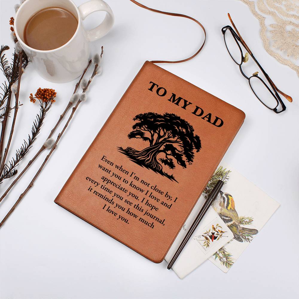 Printed Leather Journal-To My DAD