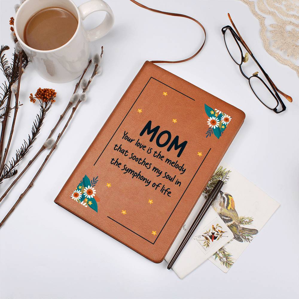 Printed Leather Journal Mom