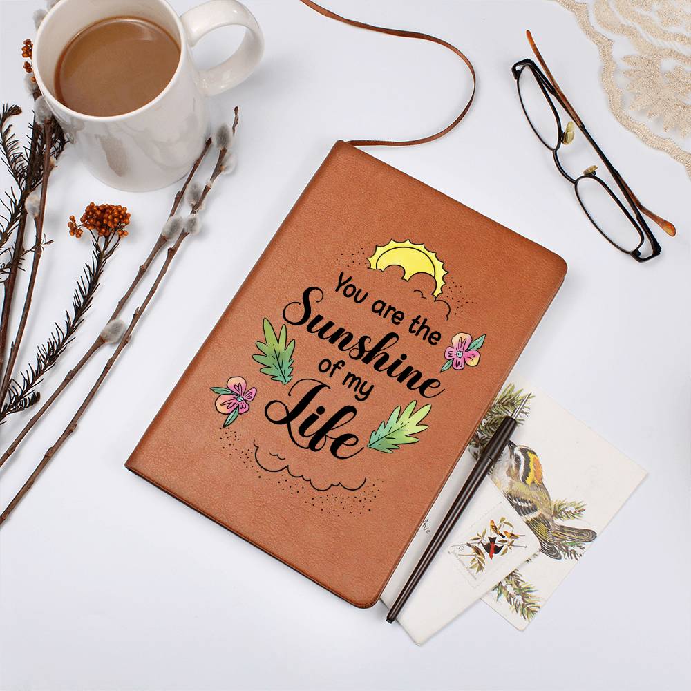 Printed Leather Journal Sunshine