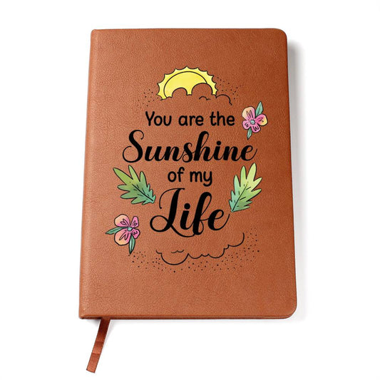 Printed Leather Journal Sunshine