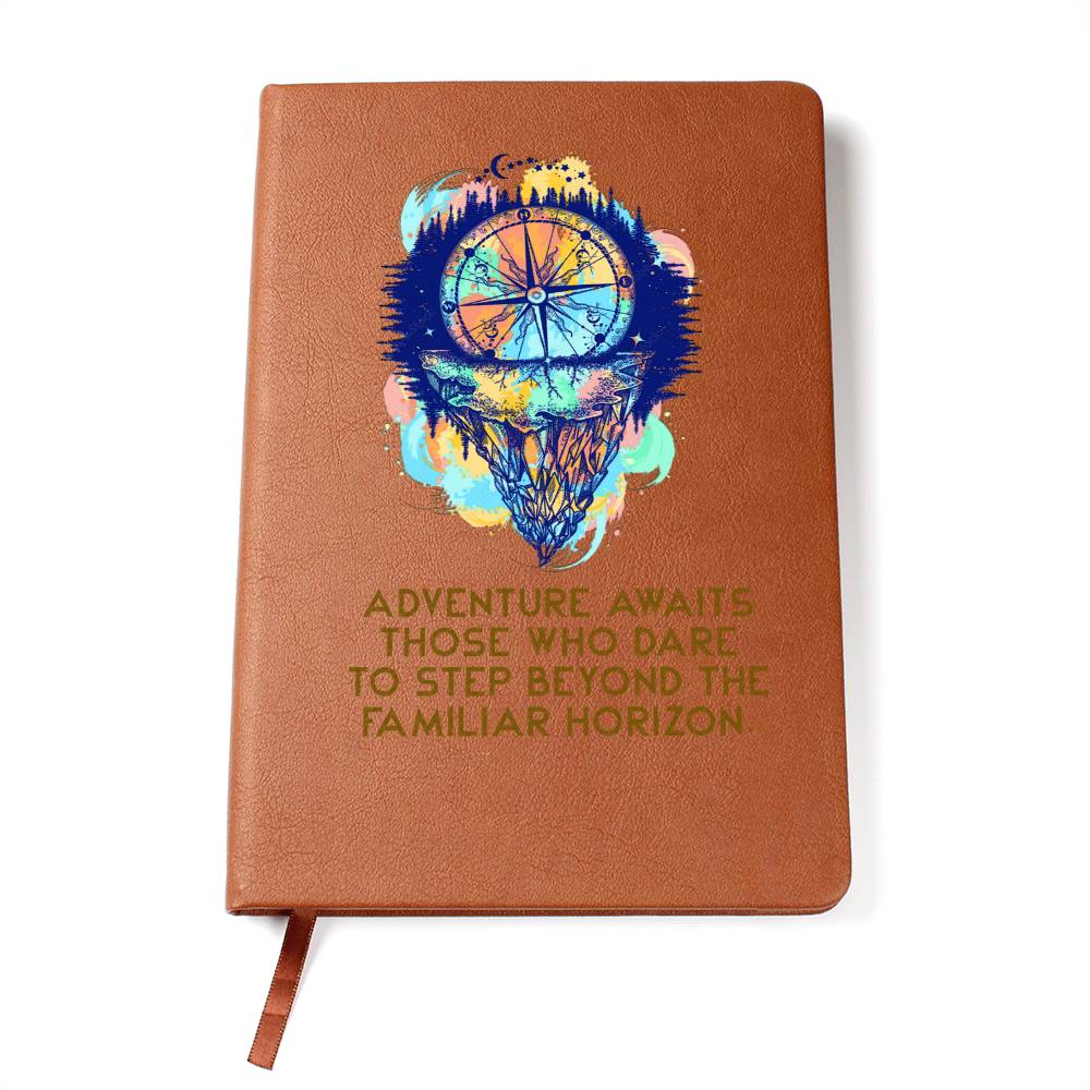 Printed Leather Journal Adventure awaits