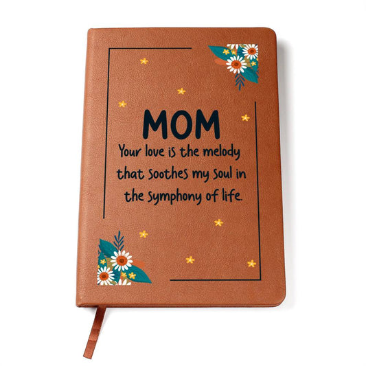 Printed Leather Journal Mom