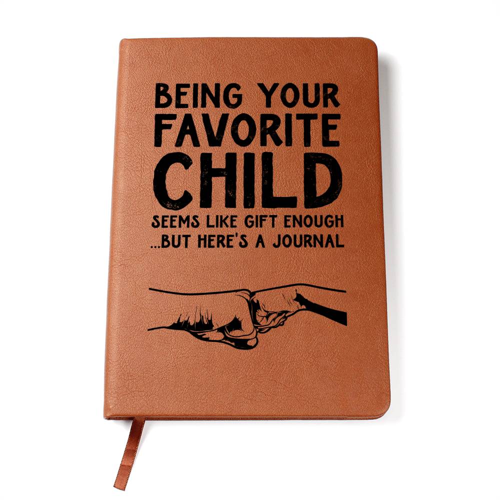 Printed Leather Journal-Favorite Child Father_s Day Leather Journal Design-2