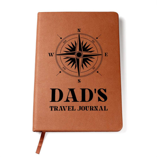 Printed Leather Journal-Dad Travel Journal