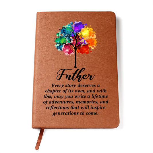 Printed Leather Journal Father